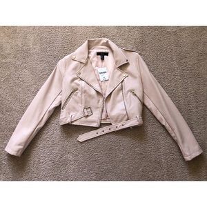 Blush Vegan Leather Jacket